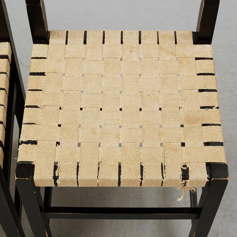 John Kandell, a set of four "Schablon" chairs for Källemo, late-20th century.