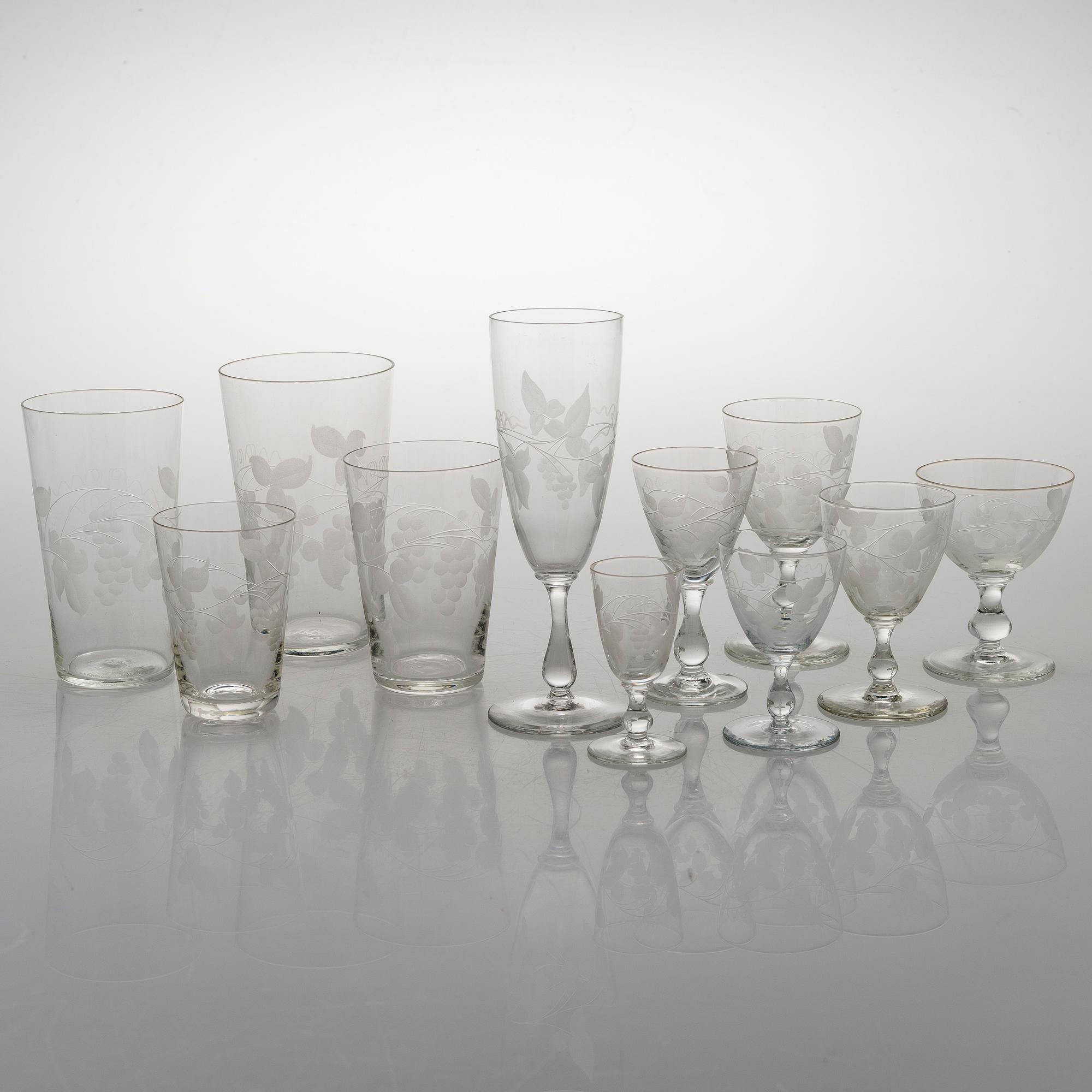 A 84-piece 'Savoy' glasswear, 1940s.