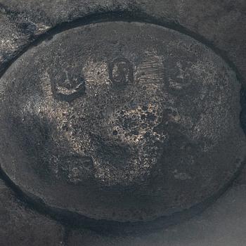 Kaffekanna, tenn, Christopher Ringeltaube, Västervik 1776, Rokoko.