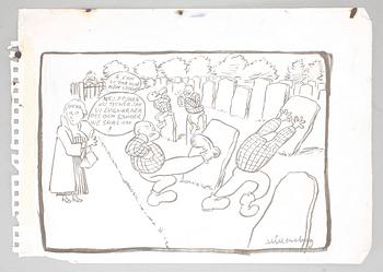 LARS HILLERSBERG, tuschteckningar, 2 st, signerade.