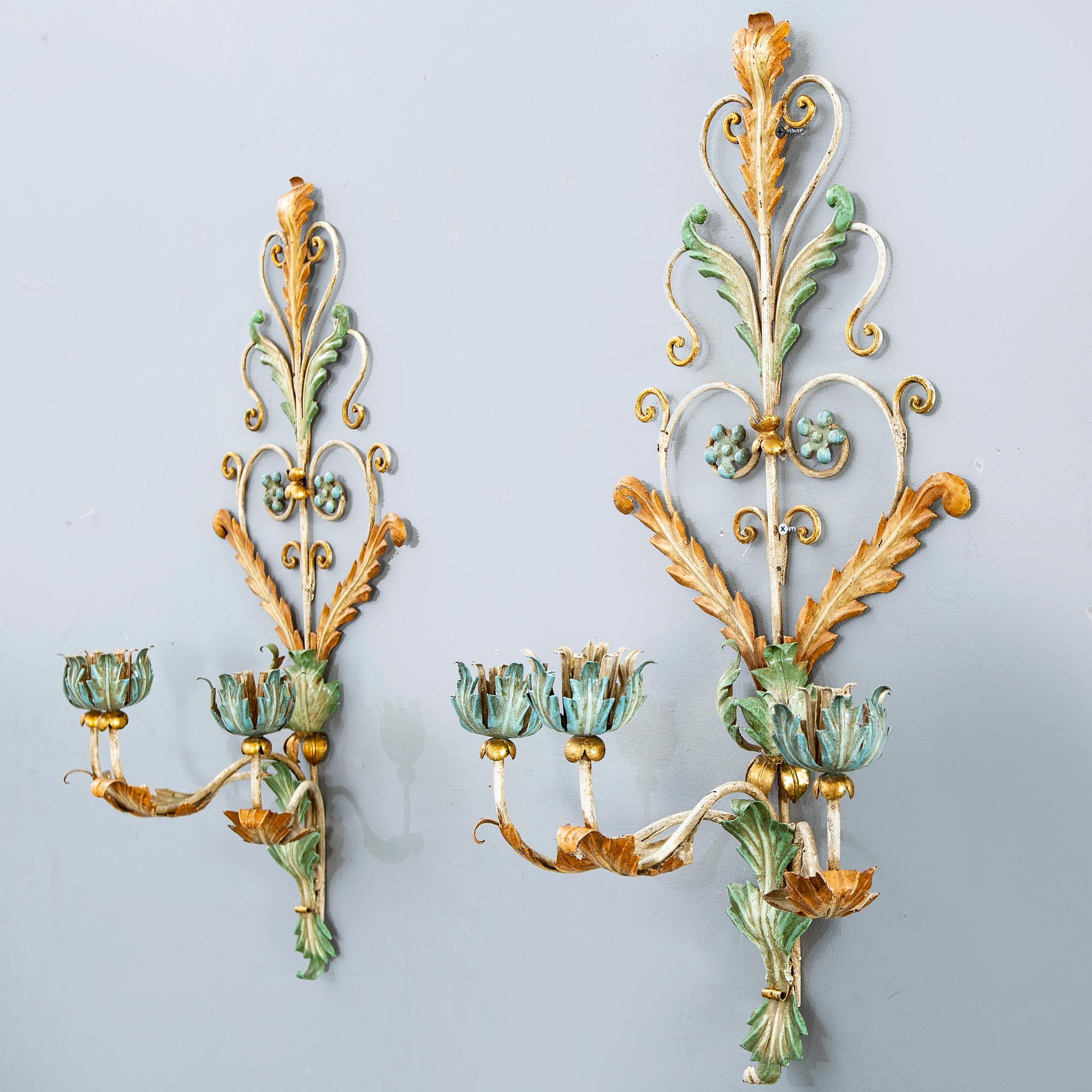 Lampetter ett par barockstil Italien 1900-talets mitt.