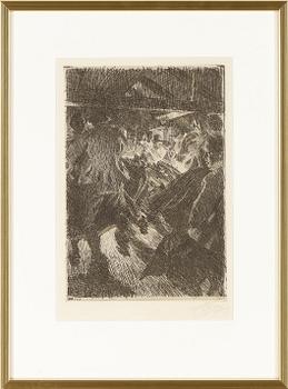 ANDERS ZORN, etsning, utförd 1917, signerad med blyerts.