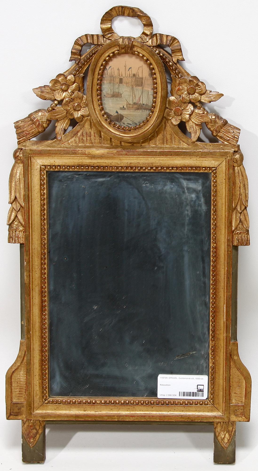 SPEGEL. Gustaviansk stil, 1800-tal.
