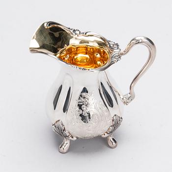 KAFFESERVIS, 3 delar, silver, Kultakeskus, Tavastehus 1970. Tot. vikt ca 1268 g.