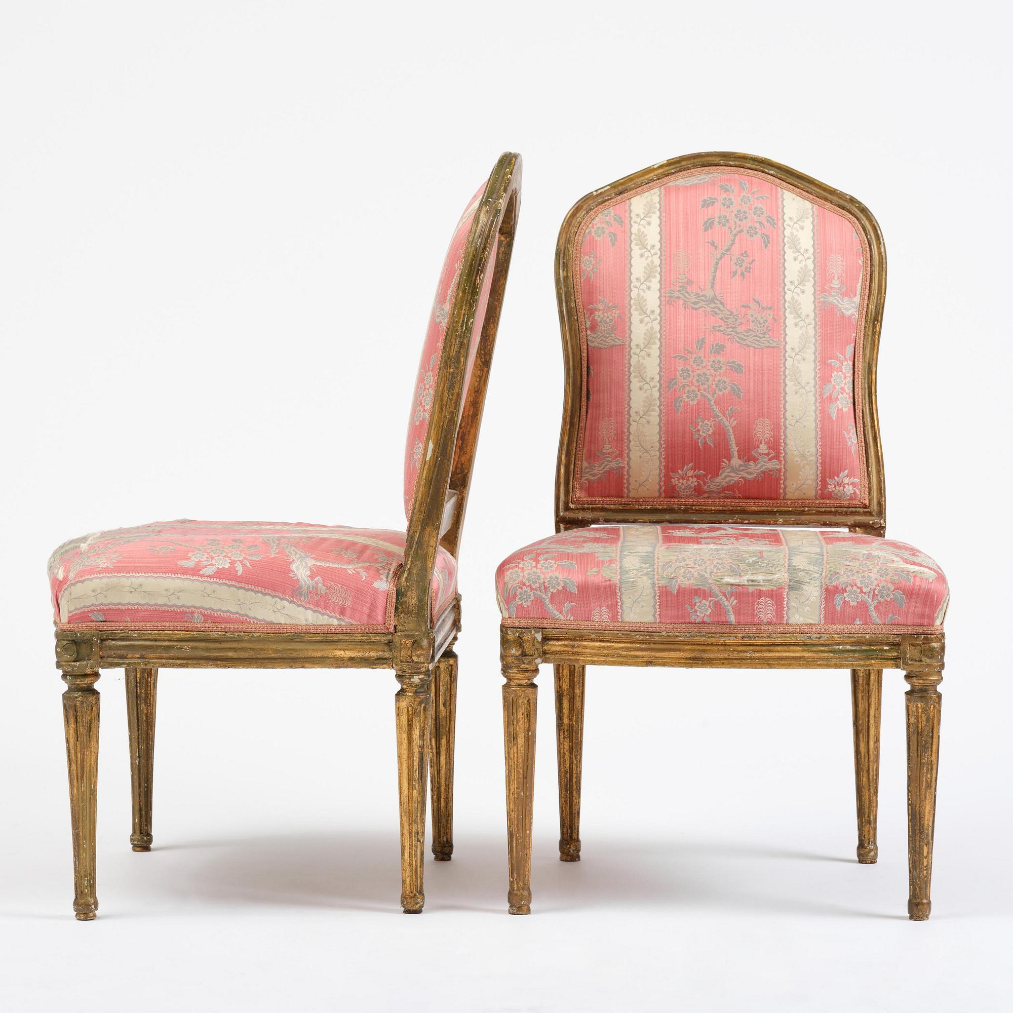 Stolar, ett par, Frankrike, 1700-talets senare del, Louis XVI.