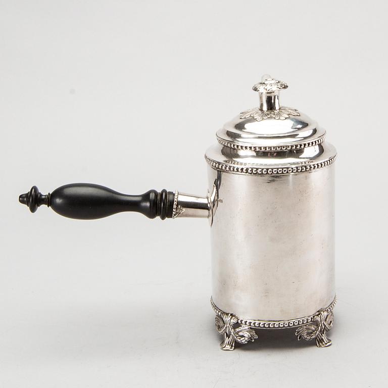 LARS BIUGG kaffekanna silver Jönköping 1786 gustaviansk.