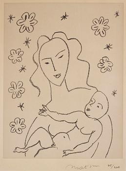 867. Henri Matisse, "Vierge et Enfant sur Fond de Fleurs et d'Etoiles".