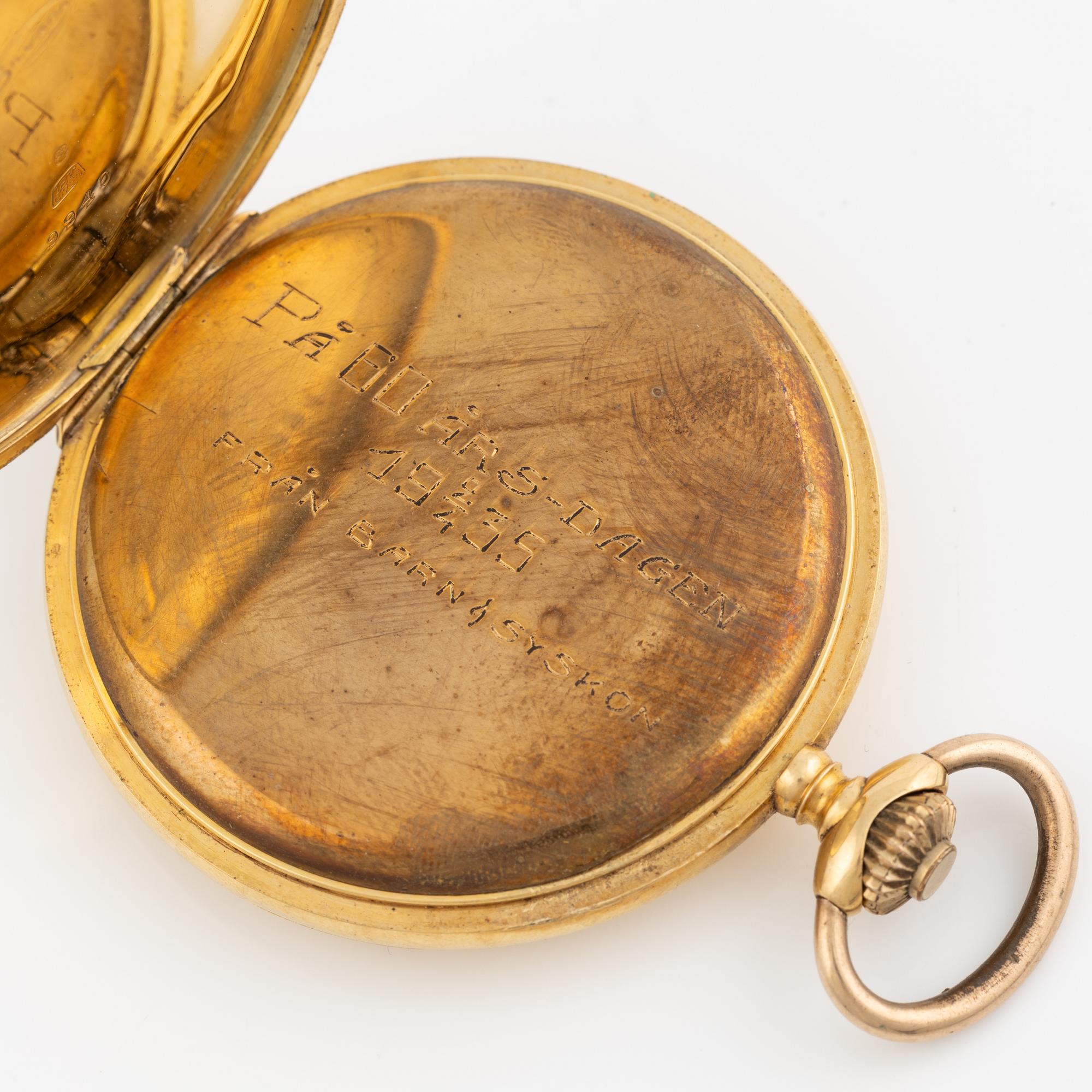 Pocket watch, hunter, 51 mm.