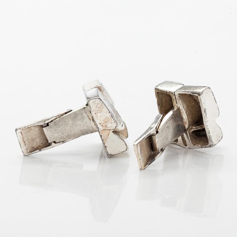 Björn Weckström, manschettknappar, "Polaris", silver, Lapponia 1969.