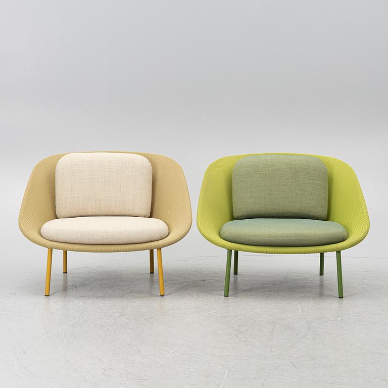 Cate and Nelson, armchairs, a pair, "Netframe", Offecct.