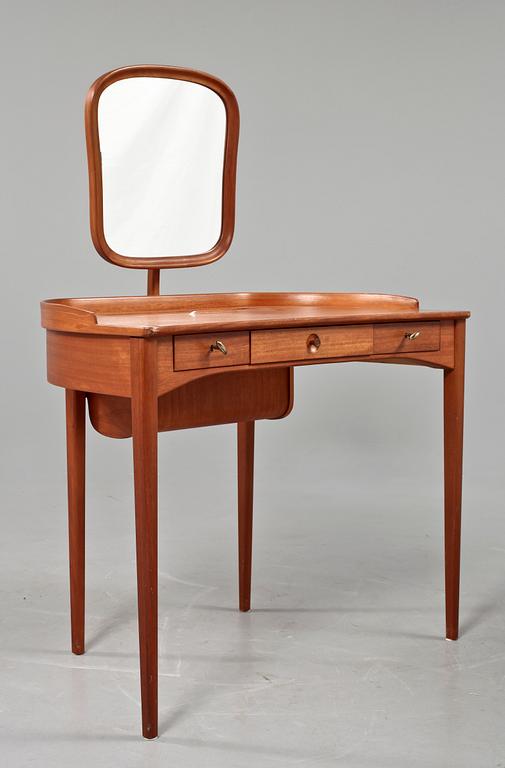 TOALETTBORD, "Birgitta" samt PALL, Carl Malmsten, Bodafors, 1962.