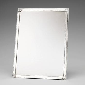 203. A Swedish early 19th century silver mirror, mark of Carl Magnus Ryberg, Stockholm 1812.