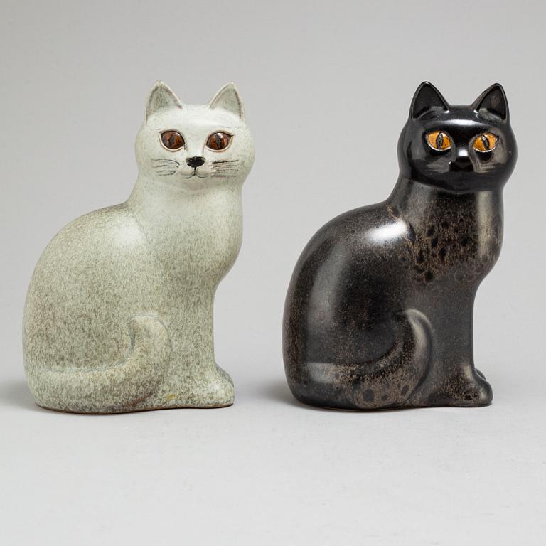 Two second half of the 20th century stoneware figurines by Lisa Larson, Gustavsberg, K-Studion.
