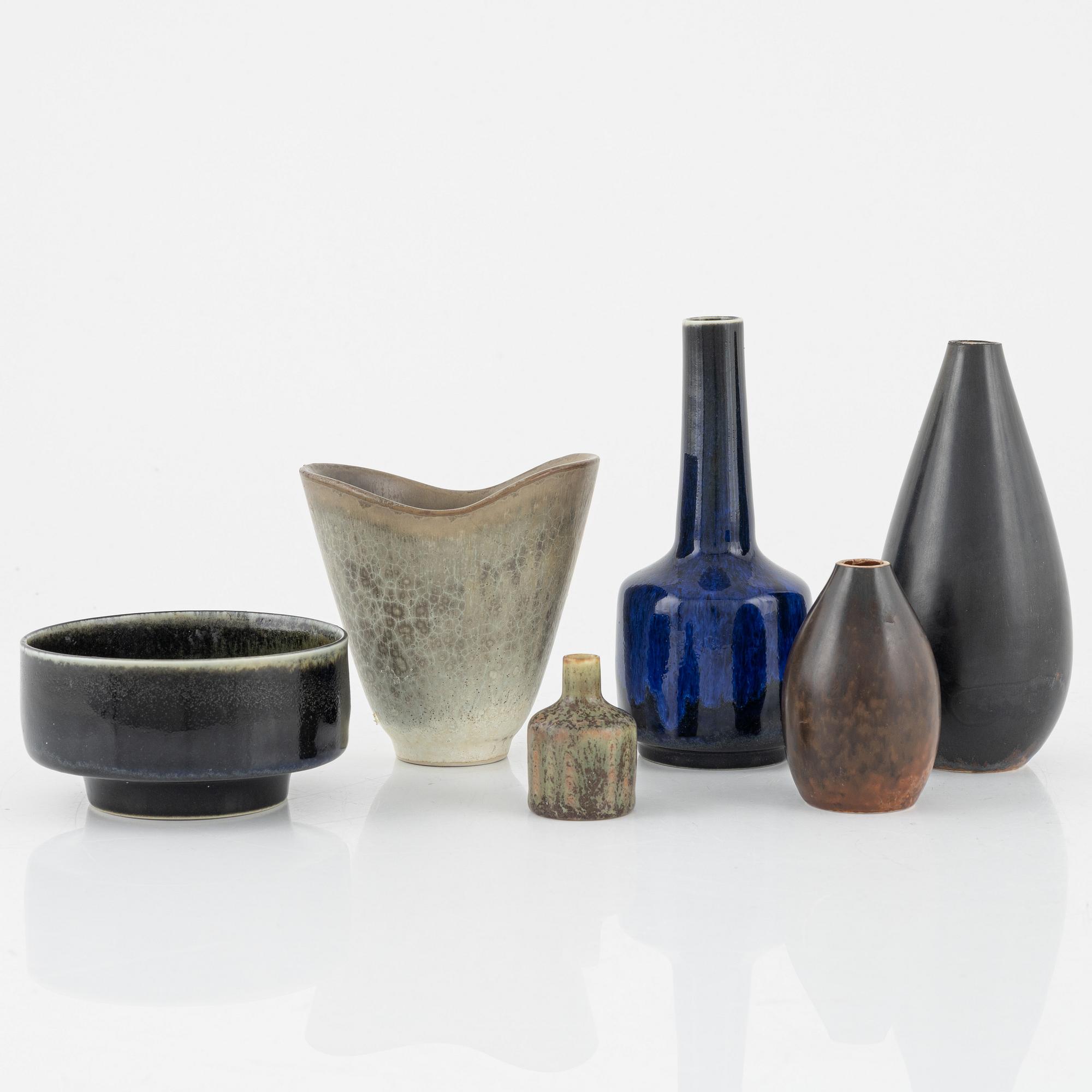 A set of six Carl-Harry Stålhane pieces. Rörstrand, Sweden.