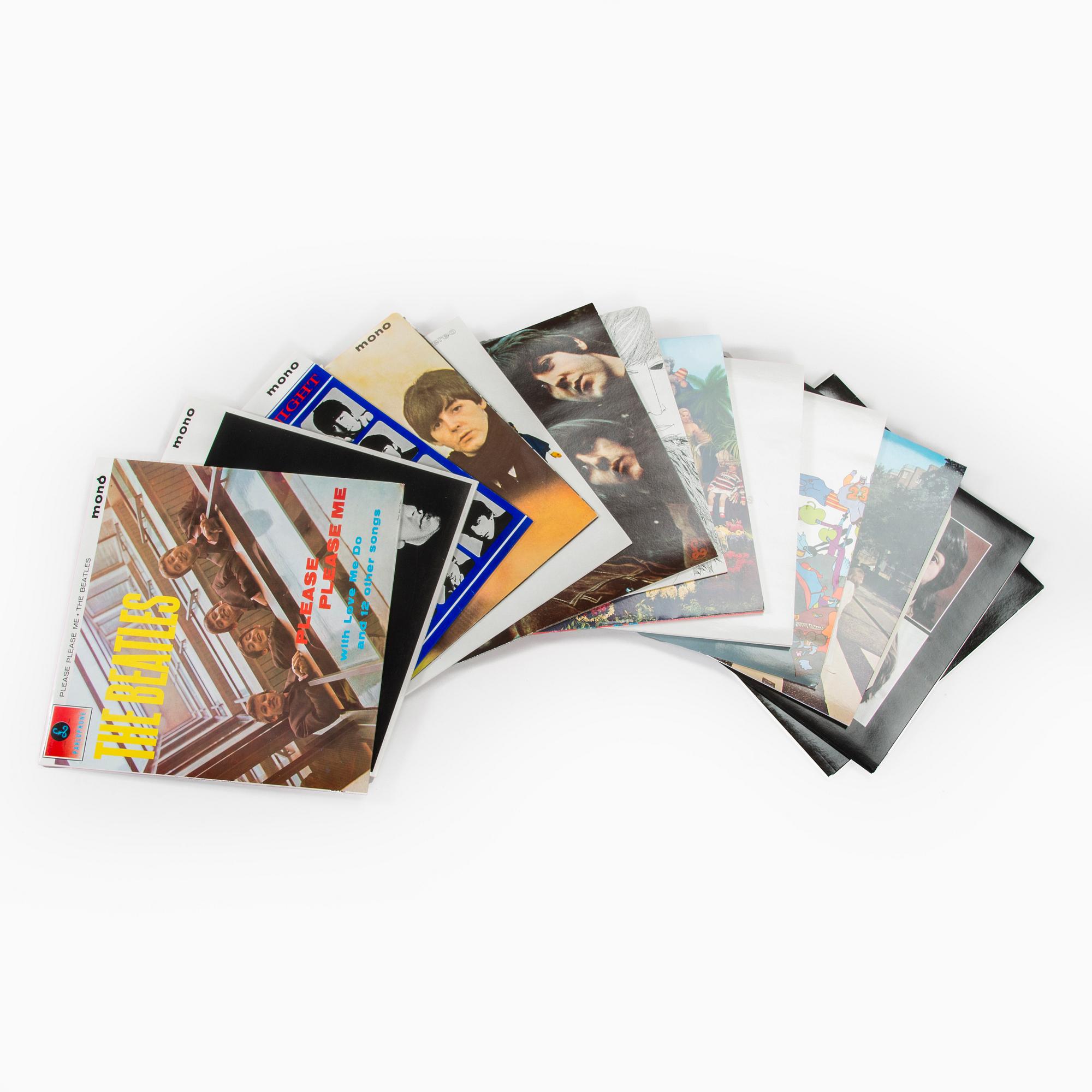 The Beatles, a collection of LP records, 13 albums, 1988.
