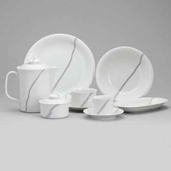 SERVISDELAR, 36 delar, "Rainbow", Rörstrand, Bertil Vallien, 1980-tal.