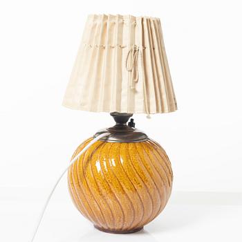 Gunnar Nylund, bordslampa, bordslampa, chamotterat stengods, Rörstrand.