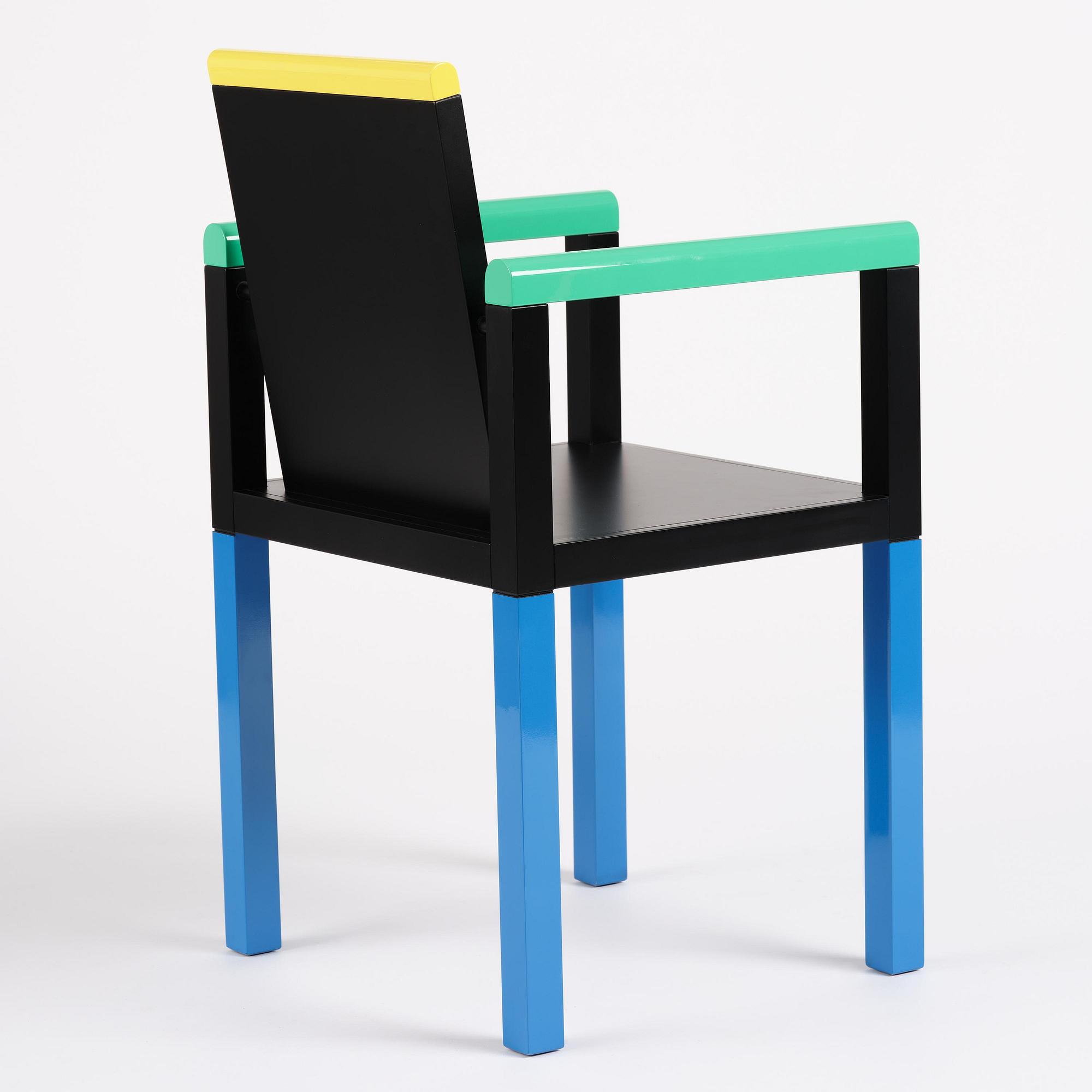 George Sowden, a "Palace Chair", Memphis, Italy, post 1983.