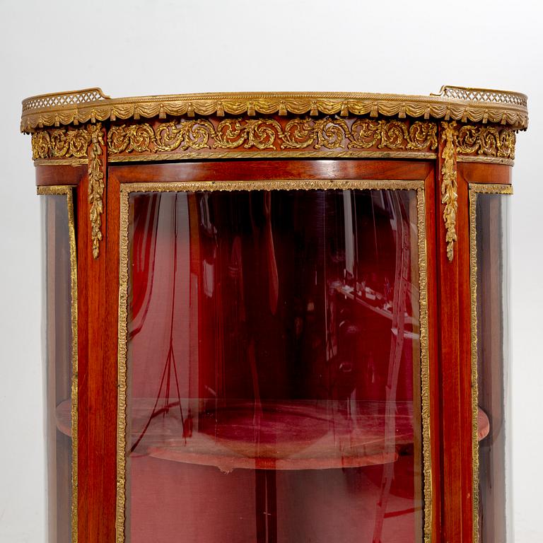 A Louis XVI style mahogany display cabinet first half of the 20th century.