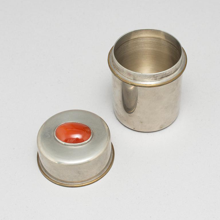 ESTRID ERICSON, a lidded pewter jar from Svenskt Tenn, Stockholm, 1964.