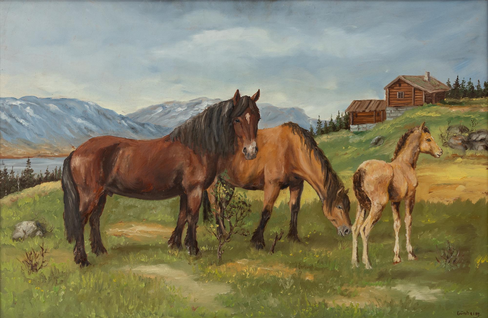 Gunheim Torstensen, Betande hästar.