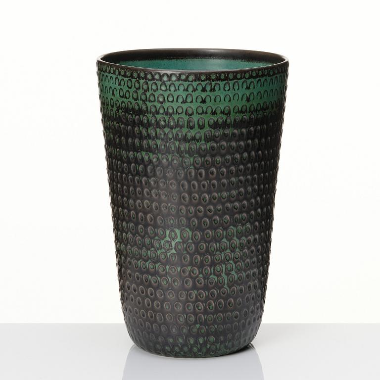 Stig Lindberg, a stoneware vase, Gustavsberg studio, Sweden 1961.