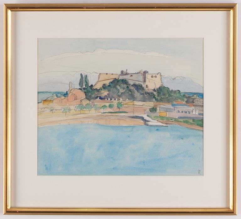 Hilding Linnqvist, watercolour, signed.