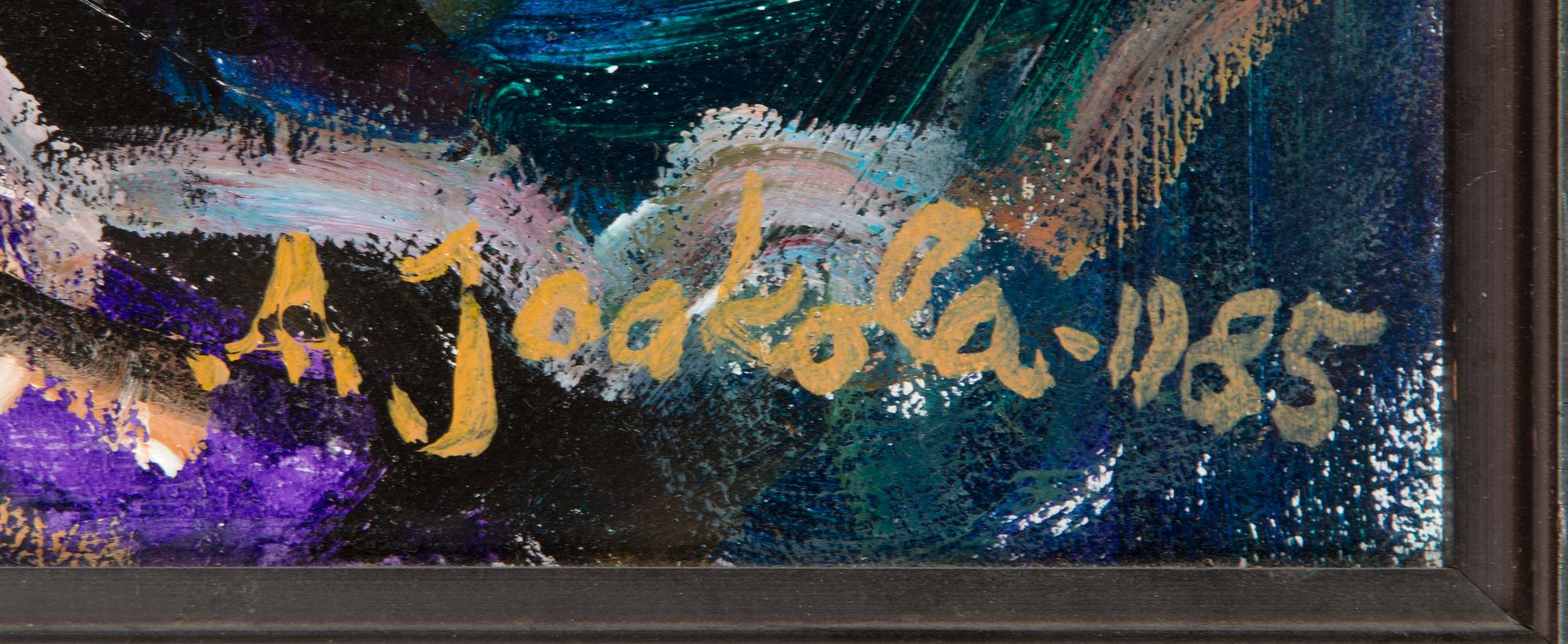 Alpo Jaakola, olja på pannå, signerad och daterad 1985.