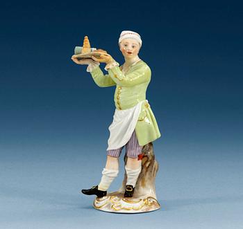 FIGURIN, porslin. Meissen, 1800-tal.