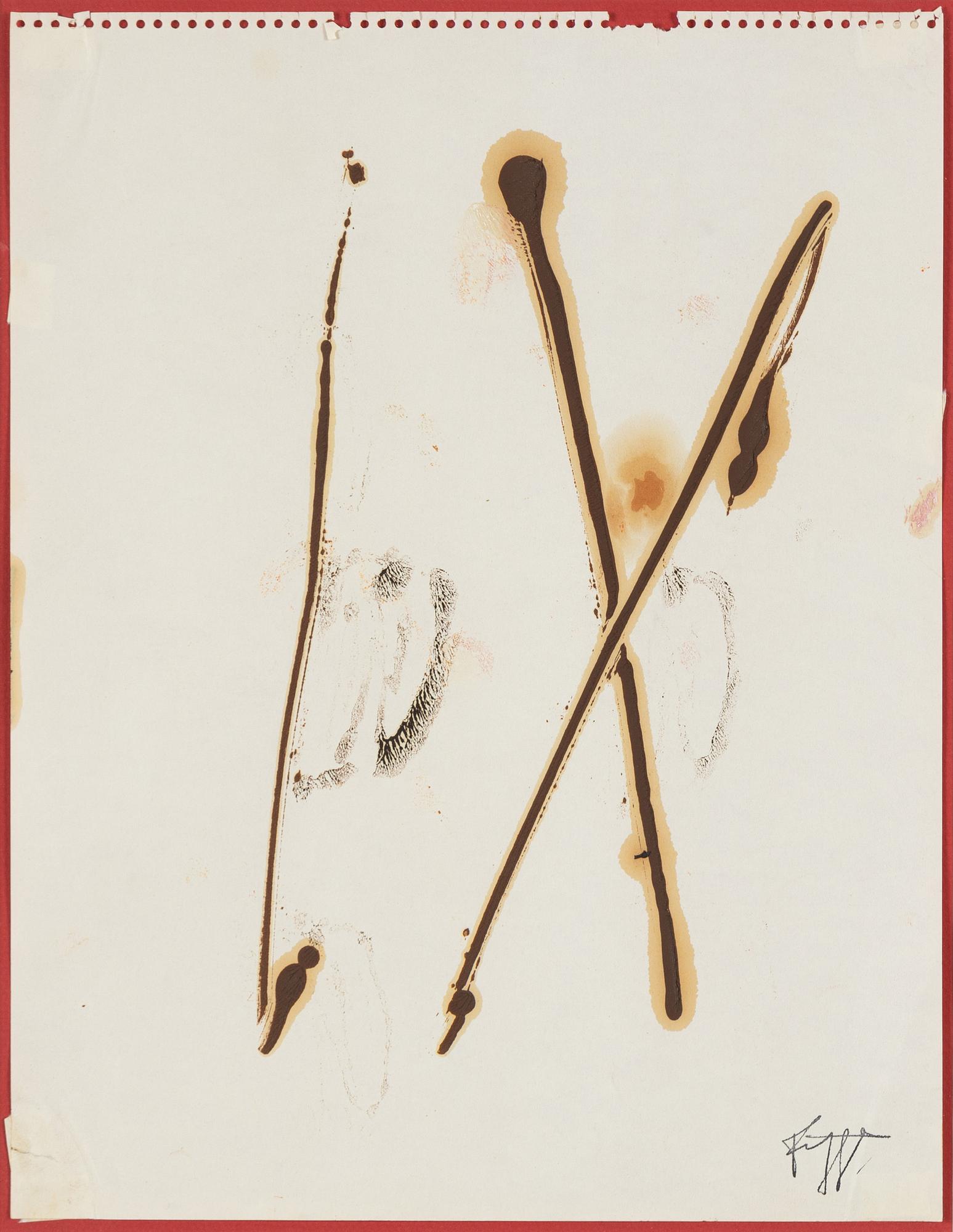 Eddie Figge, oil on paper, signed with stamp.