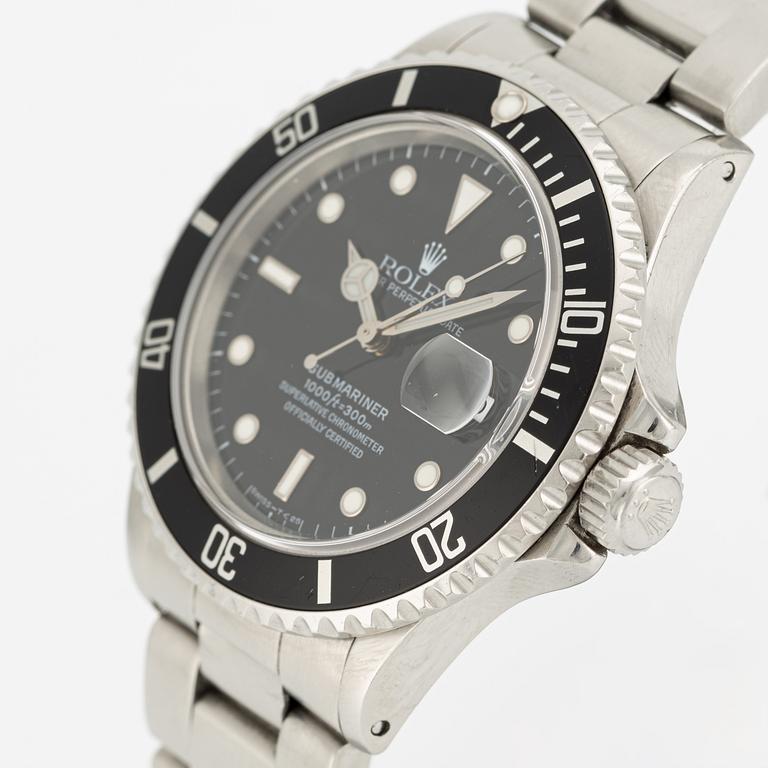 Rolex, Submariner, "Triple Zero", armbandsur, 40 mm.