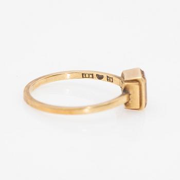 Wiwen Nilsson, ring, 18k, med bergkristall. Lund 1944.