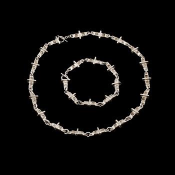 GARNITYR, 2 delar, sterlingsilver, Finn Juhl Danmark. Vikt 56 g.