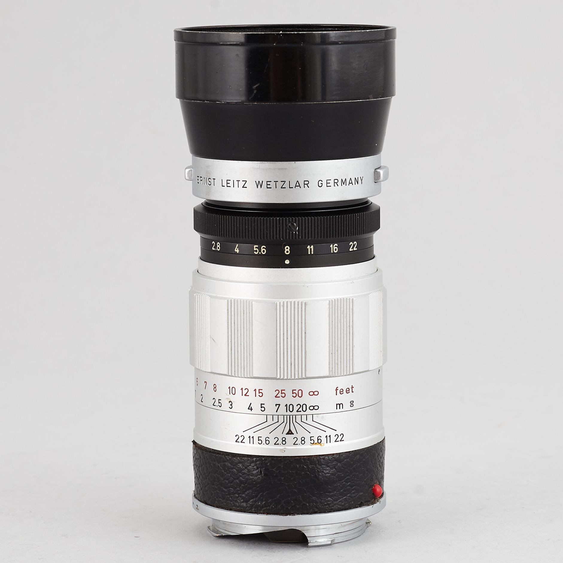 LEITZ WETZLAR, camera lens,  ELMARIT-M, 1:2.8/90.
