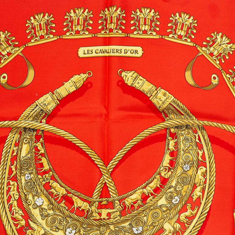 Hermès, scarf, "Les Cavaliers d'Or".