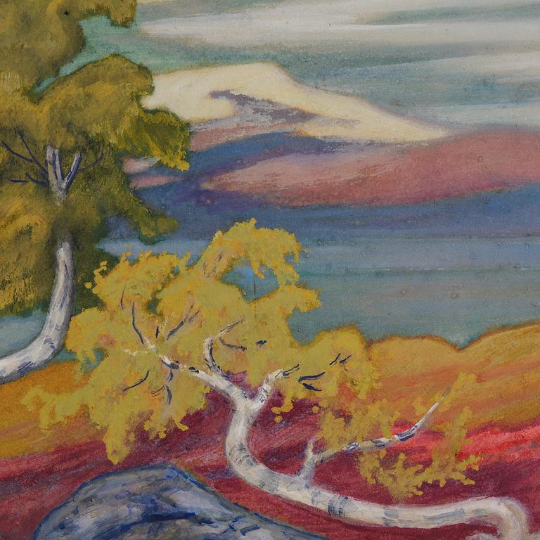Helmer Osslund, Landscape with reindeer.