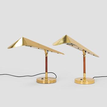 Bordslampor, ett par, tillverkare KT-Valaistus, 1900-talets senare hälft.