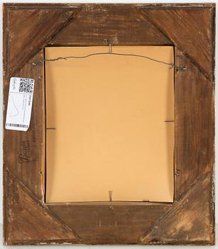 ALY BEN SALEM, mixed media on glass, signed.