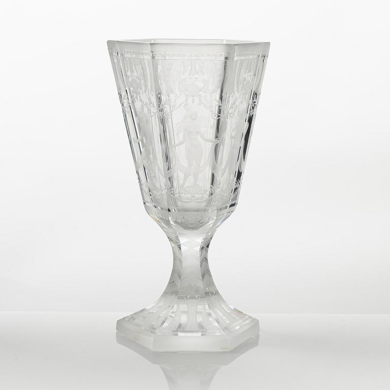 Simon Gate, pokal, glas, "Sex Gracer", modell 154, Orrefors.