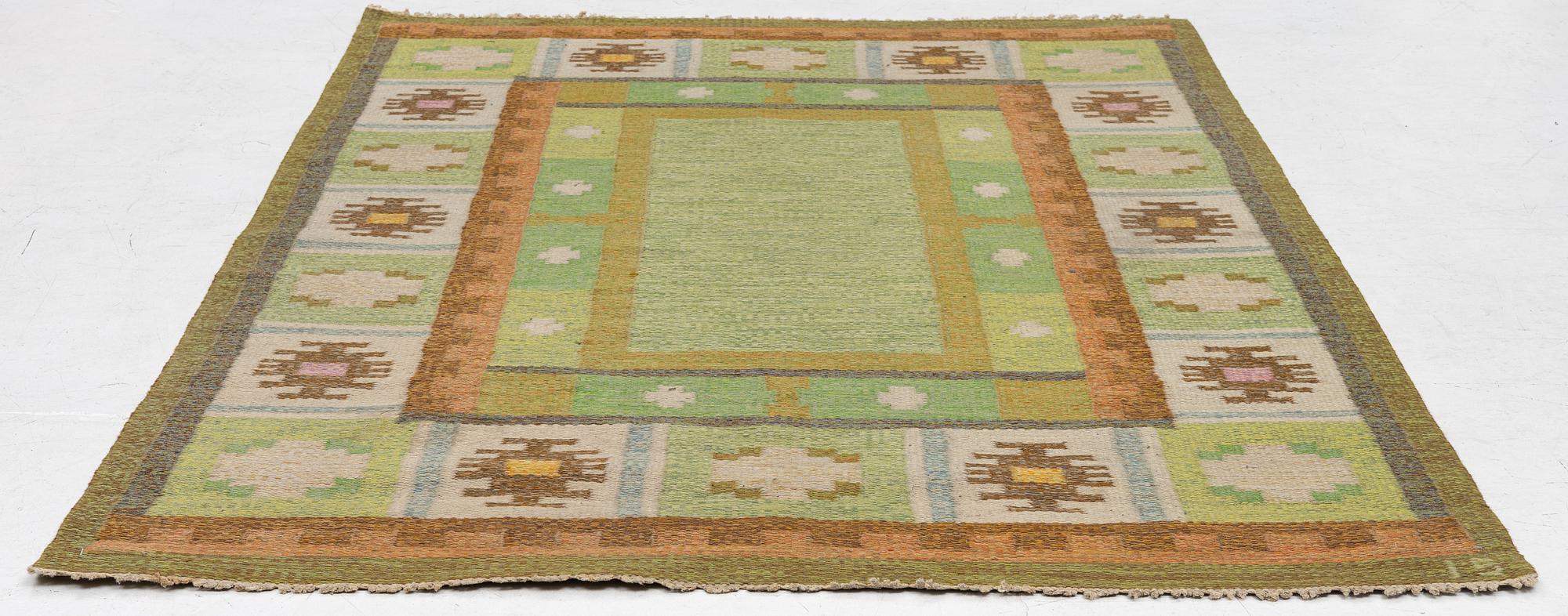 Ingegerd Silow, matta, röllakan, signerad IS, ca 200 x 137 cm.