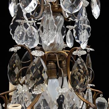 LJUSKRONA, barockstil, 1900-talets andra hälft. Höjd 84 cm.