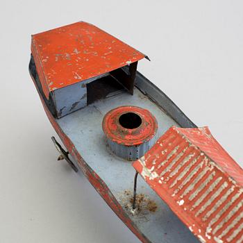 A tinplate boat late 19th century.