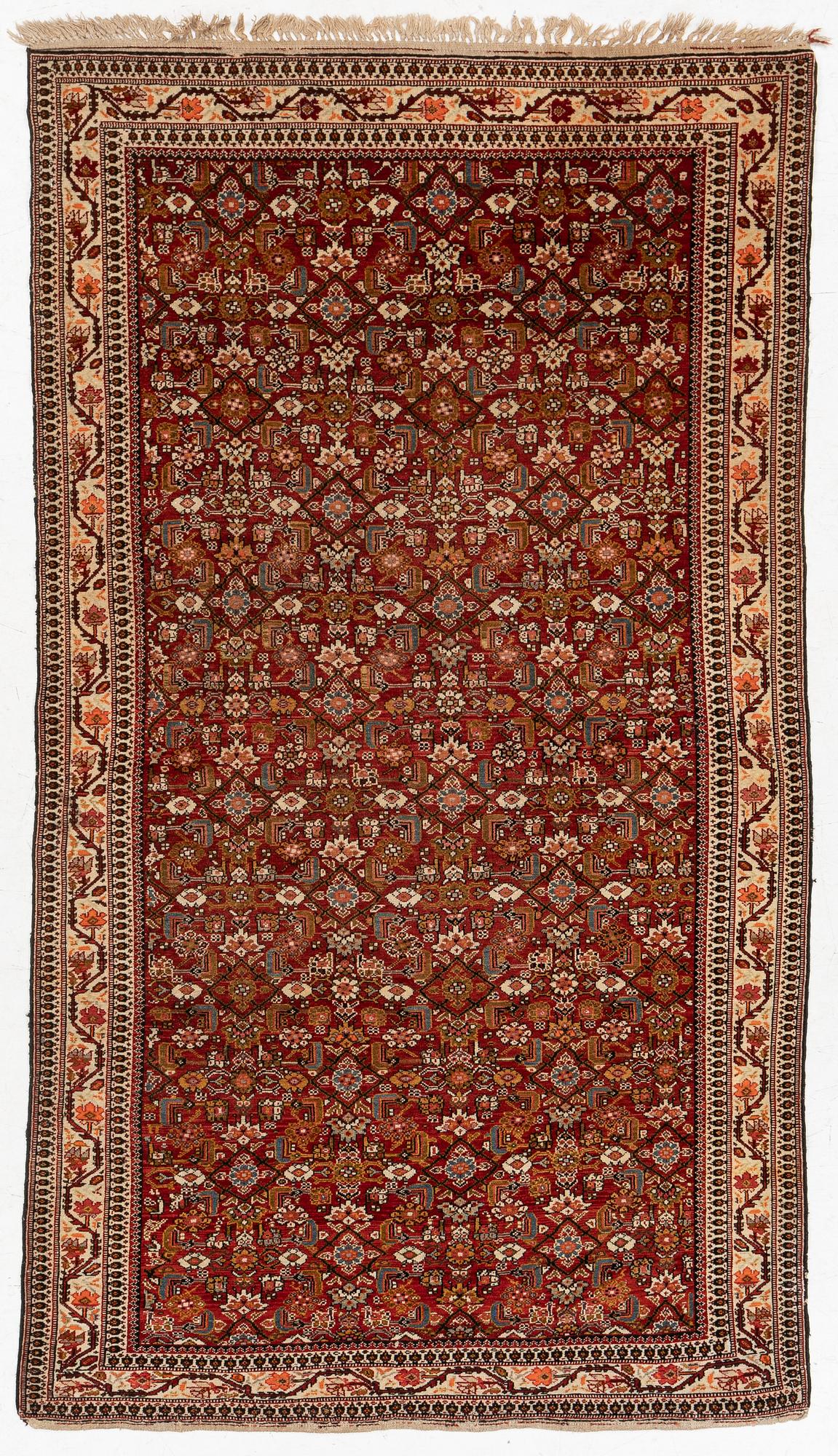 Rug, antique Ardabil probably, approx. 212 x 117 cm.