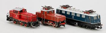 PARTI LOK, 3 st, Märklin H0, 3002, 3034 samt 3064, 1900-talets andra hälft.