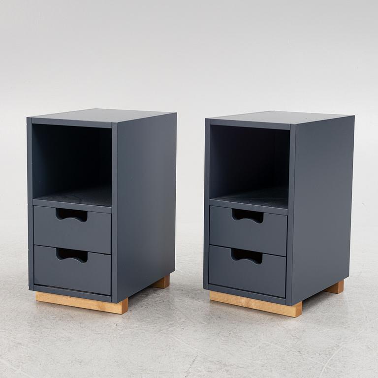 Jonas Bohlin & Thomas Sandell, a pair of 'Snö' bedside tables, Asplund.