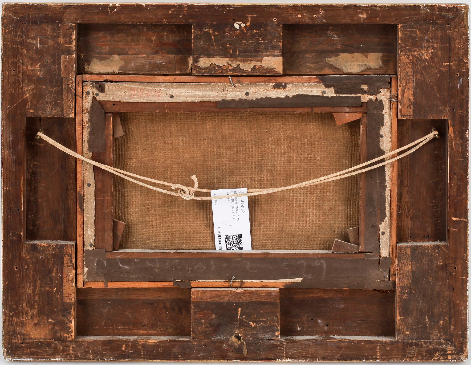 BENJAMIN WILLIAMS LEADER, tillskriven, olja på duk, signerad.