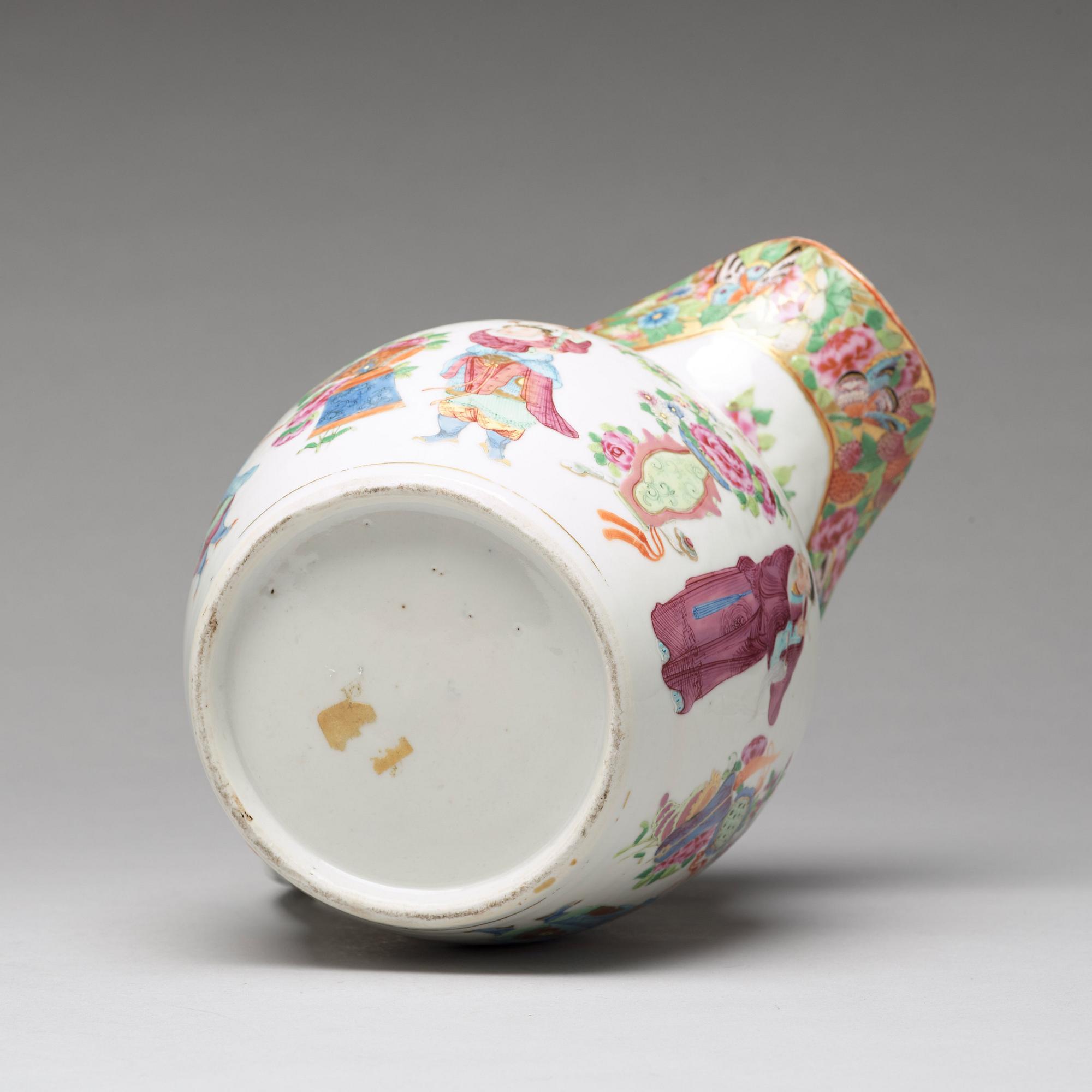 HANDKANNA, porslin. Qingdynastin, Kanton, 1800-tal.