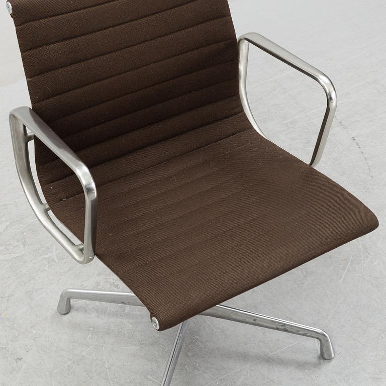 A model EA 108 swivel armchair by Charles and Ray Eames for Herman Miller, designed 1958.