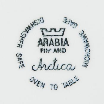 Inkeri Leivo, A 52-piece porcelain tableware set, 'Arctica' Arabia Finland.