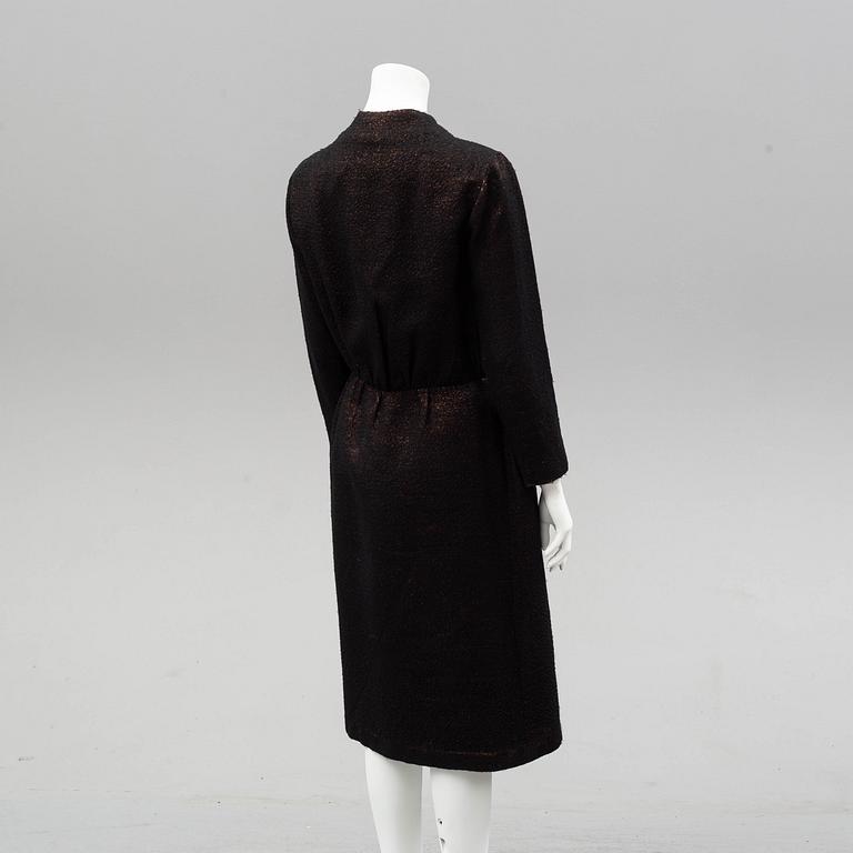 CHRISTIAN DIOR, kappa och klänning, 1960-tal.